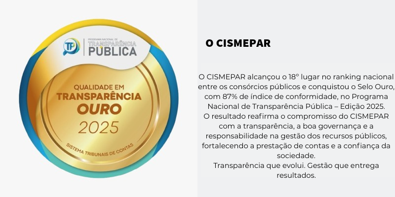 SELO EM QUALIDADE DE TRANSPARÊNCIA PÚBLICA